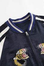 画像をギャラリービューアに読み込む, NORMEN(ノーマン) リバーシブル ブルゾン 刺繍 サテン ジャンパー ブルゾン ジャケット スーベニアジャケット