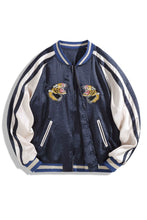 画像をギャラリービューアに読み込む, NORMEN(ノーマン) リバーシブル ブルゾン 刺繍 サテン ジャンパー ブルゾン ジャケット スーベニアジャケット