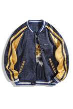 画像をギャラリービューアに読み込む, NORMEN(ノーマン) リバーシブル ブルゾン 刺繍 サテン ジャンパー ブルゾン ジャケット スーベニアジャケット