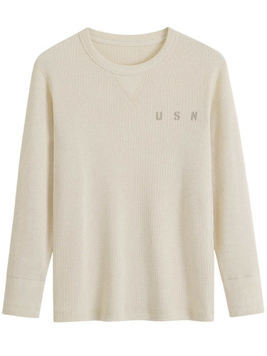 NORMEN(ノーマン) アメリカ海軍のアンダーシャツ 9.2OZ 長袖 ワッフル Tシャツ