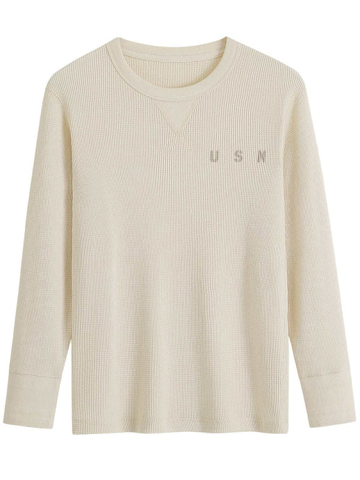 NORMEN(ノーマン) アメリカ海軍のアンダーシャツ 9.2OZ 長袖 ワッフル Tシャツ